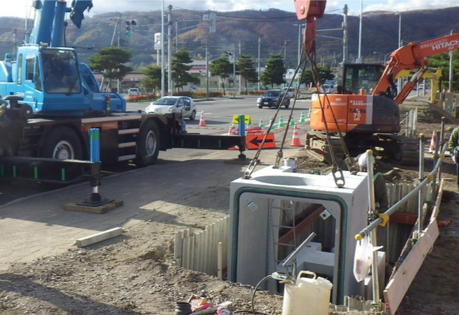 一般国道5号 七飯町 赤松街道電線共同溝工事 1