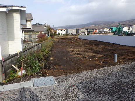 七飯町道営住宅新築外構工事（大中山団地A）着工